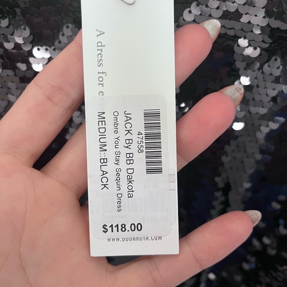 Sequin cocktail dress BB Dakota. Ombré sequin. - Picture 2 of 3